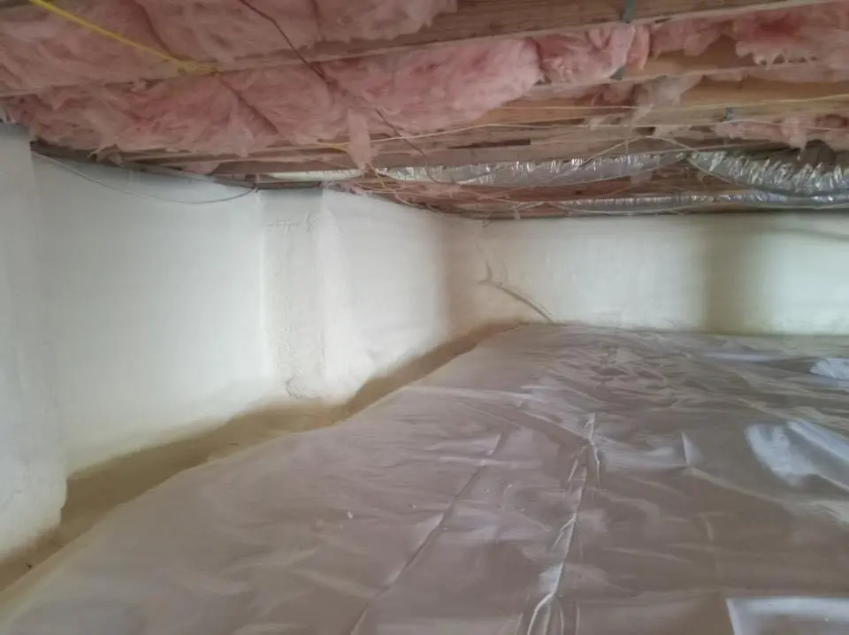 Crawl space encapsulation with closed-cell spray foam for Attic Insulation in Spearfish